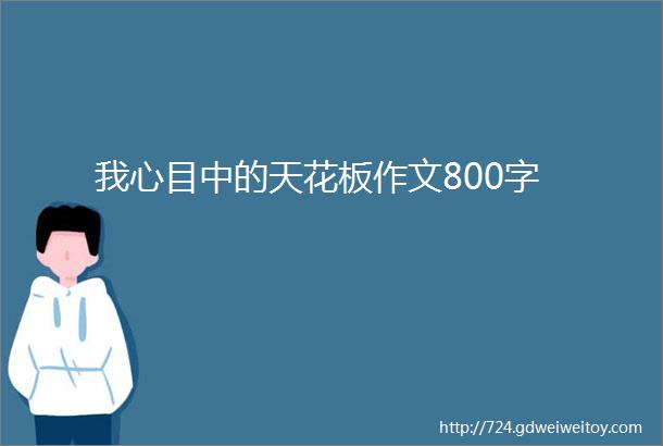 我心目中的天花板作文800字